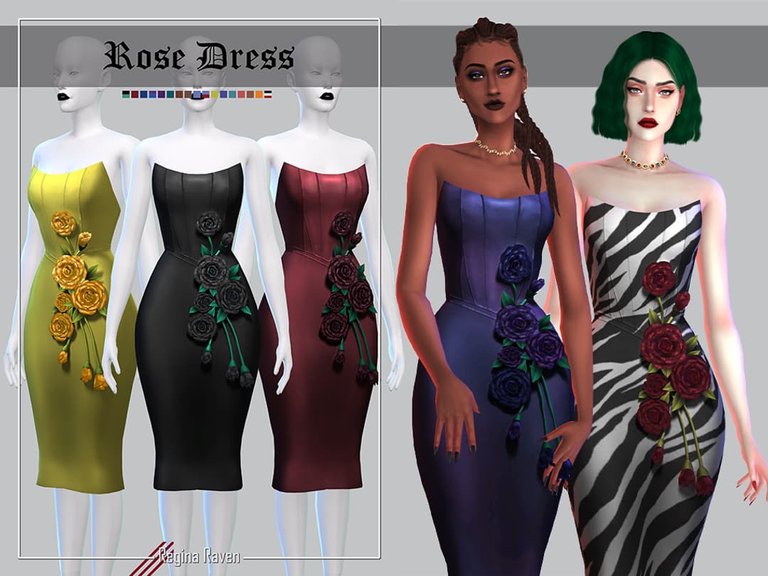 Скриншот мода Платье Rose Dress